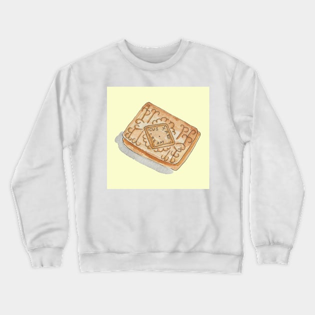 Custard cream yellow Crewneck Sweatshirt by Kimmygowland